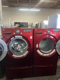 ✨ LG Electric Washer & Dryer Set with Pedestals ✨