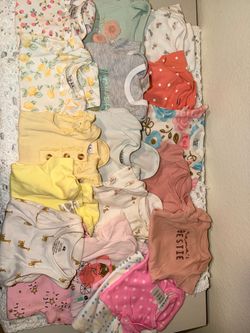0-3 month baby girl onesies