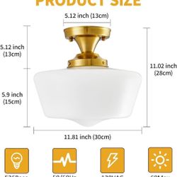 Light Fixture Modern Gold