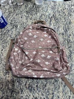Small Floral Backpack / Mini Daypack (16” x 13”) Front Zip Pocket