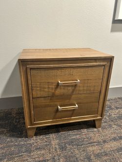Wooden Side Table - 2 drawers