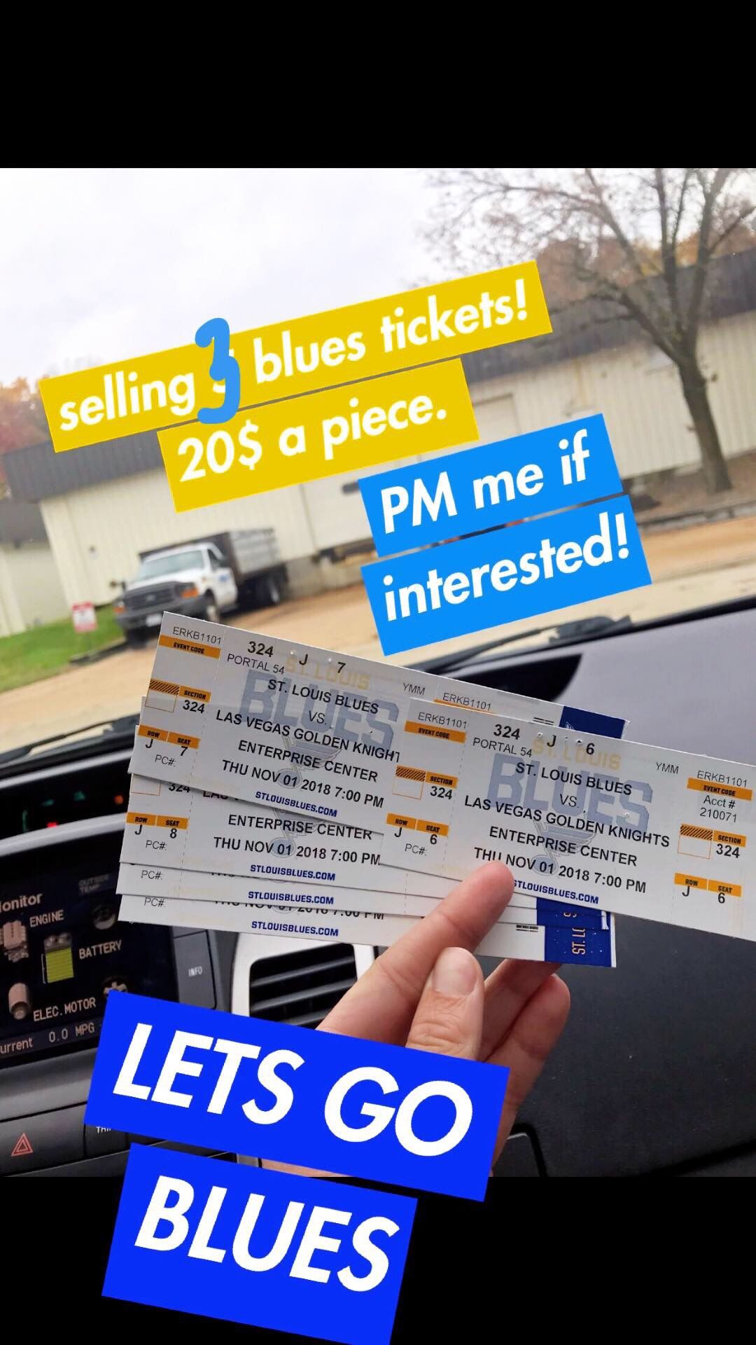 BLUES TICKETS. 20$ a piece!