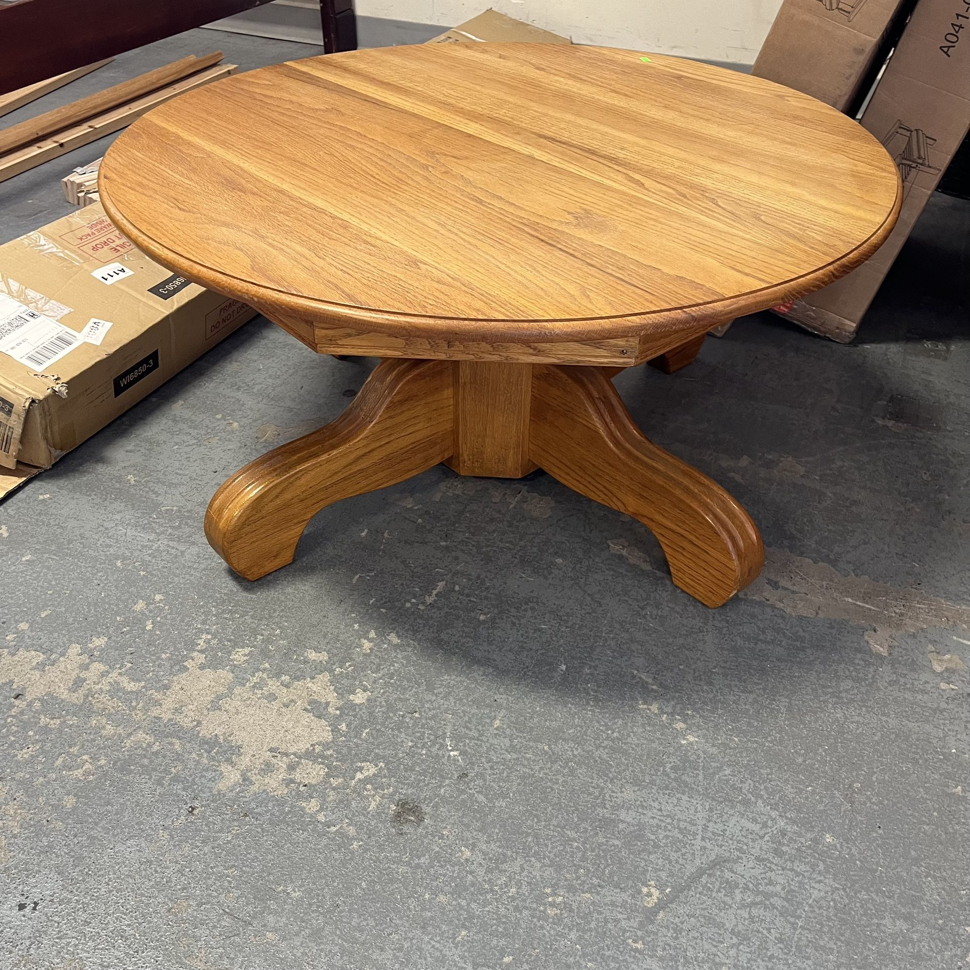 Round Real Wood Coffee Table (in Store)
