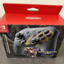 NEW Nintendo Switch Pro Controller MONSTER HUNTER RISE Edition