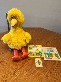 Big Bird Story Magic Player it works, 2 books, , 1 tape
