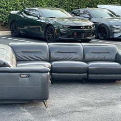 Sofa/Couch Sectional - Real Leather - Recliners - Delivery Available 🚛