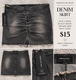 American Bazi Denim Mini Skirt Size Large