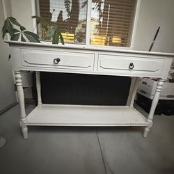 White Console Entry Table