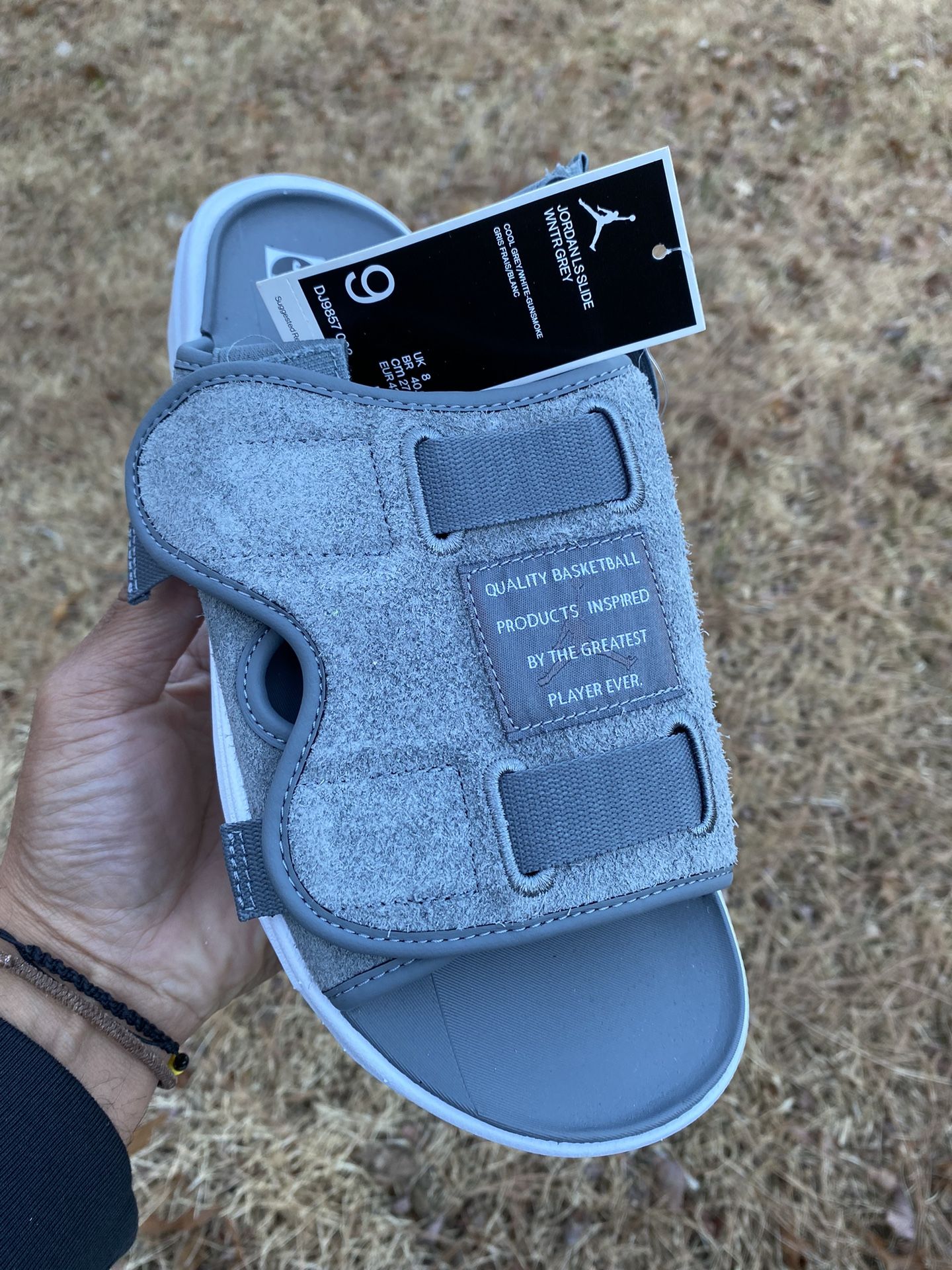 Nike Air Jordan LS Slide Sandals Winter Cool Grey Men’s Sz 9 New Without Box!