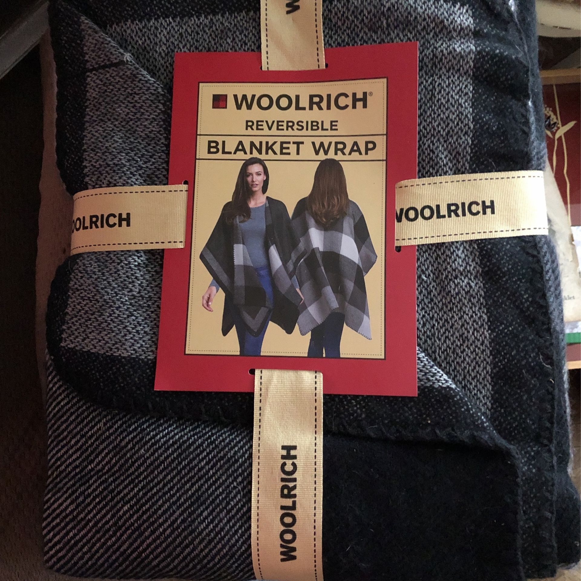 NEW WOOLRICH Blanket Wrap , Reversible