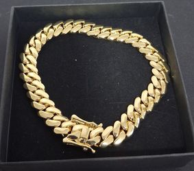 14k gold-plated Miami Cuban link 10mm bracelet