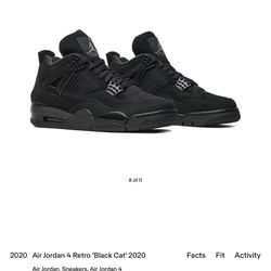 Jordan Retro 4 Black Cat 