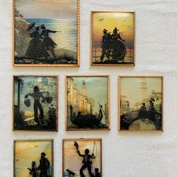 Vintage Silhouette Collectibles on Glass