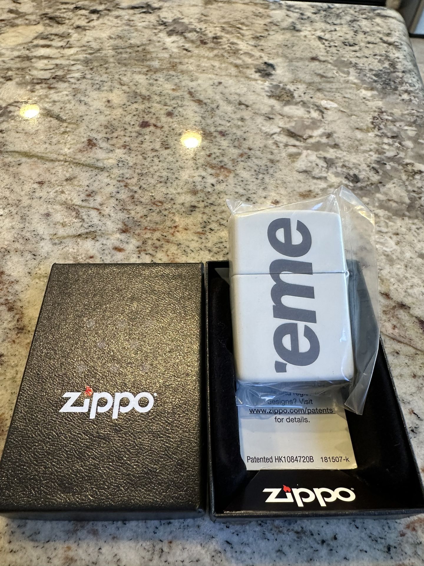 Supreme Glow In The Dark Zippo White