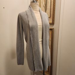Gilligan & O’Malley Light Grey Long Sleeve Cardigan, Shawl Collar Women's Large