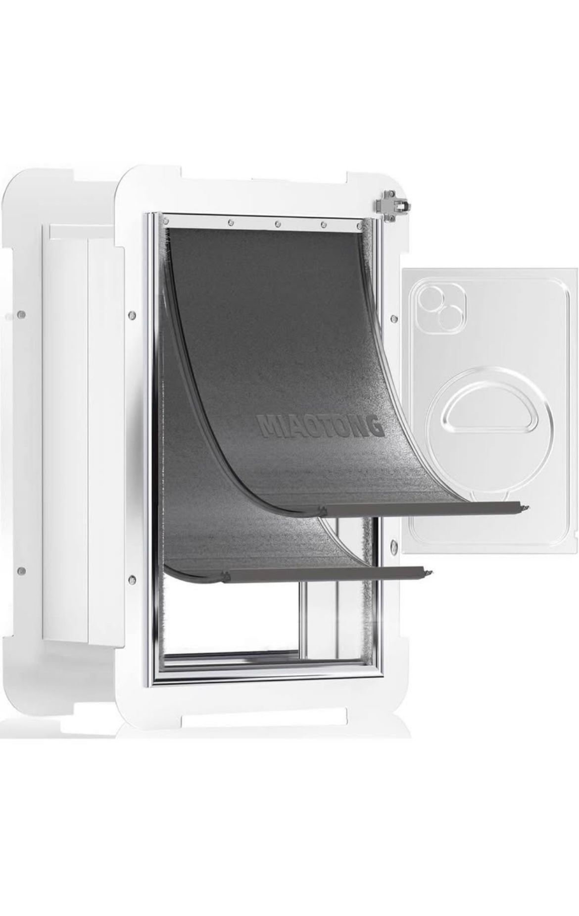 MIAOTONG Large Dog Door,Upgraded Sealing Dog Door for Wall, Double Flap Doggy Door,Steel Frame