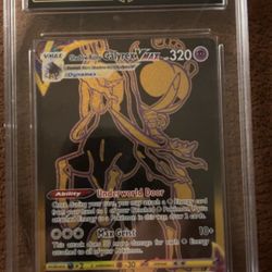 Gem Mint GMA 10 Shadow Rider Calyrex Vmax Black And Gold Full Art