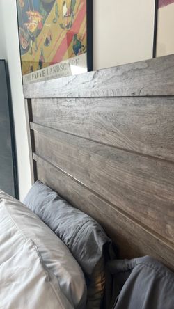 Dark gray head board and frame