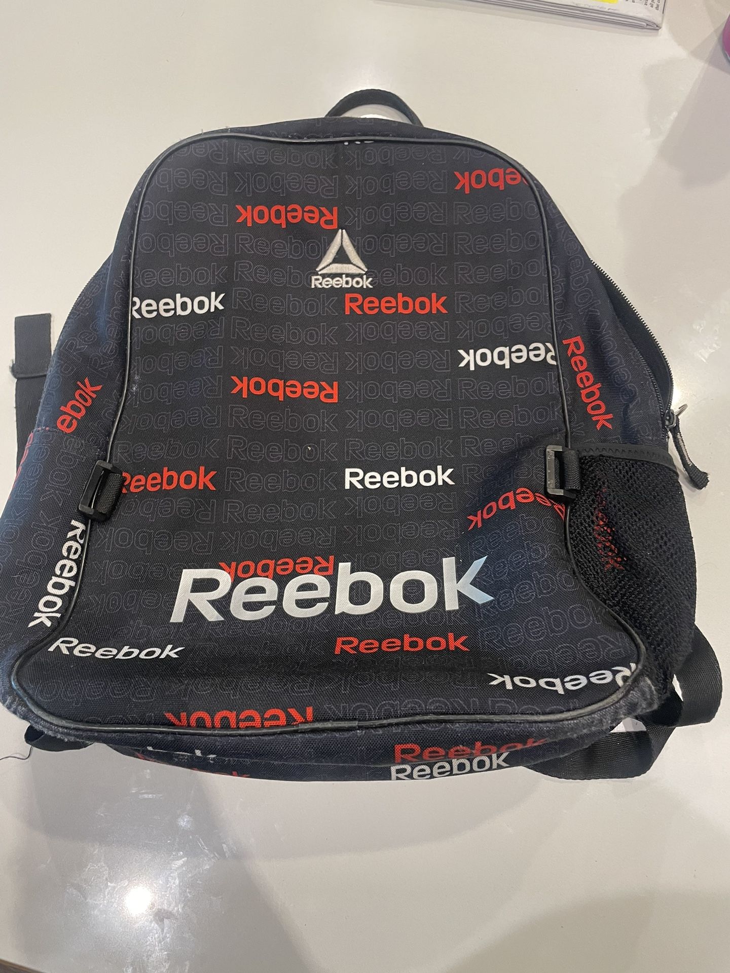 Reebok Black And Red Logo Laptop Backpack