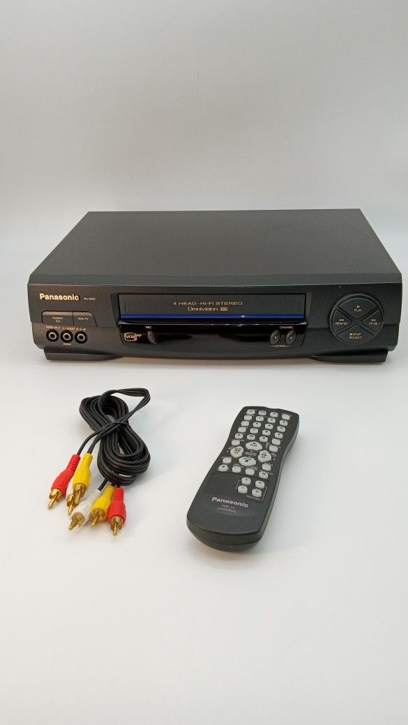 Panasonic VCR with Remote Control And Cable. Works Fine.