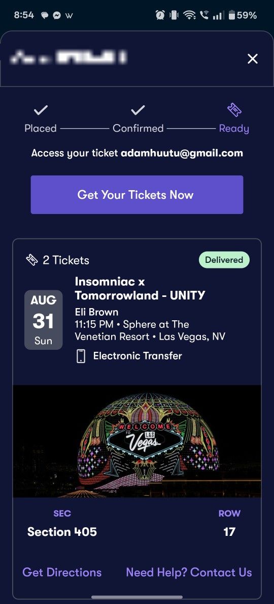 Unity Las Vegas Sphere Aug 31