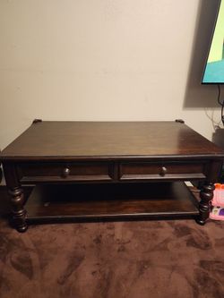 Wooden coffee table