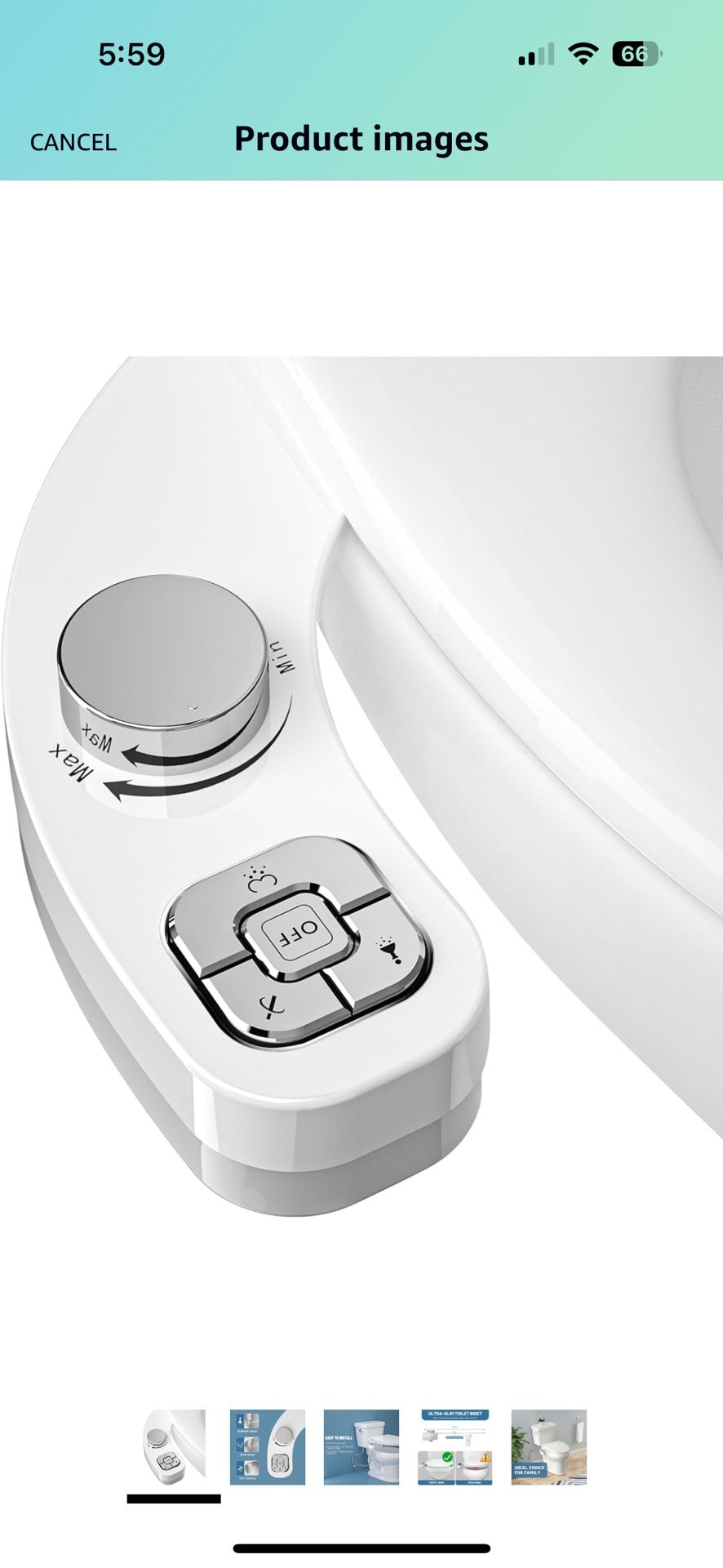 PIKETS Bidet Attachment for Toilet, Dual Nozzle (Frontal and Rear Wash