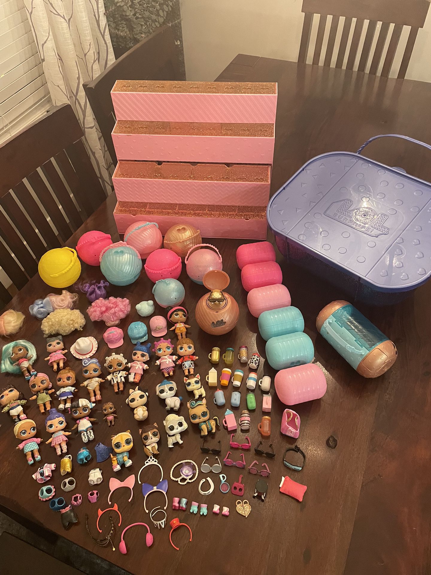 Huge LOL Doll Lot With Pets,  Shoes , Clothing , Wigs, Accessories