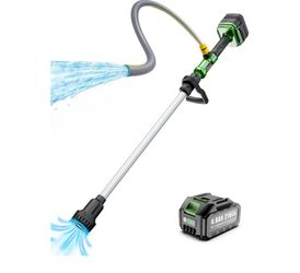 J-KU 21V Cordless Stick Water Transfer Pump - 720 GPH Portable Submersible Electric Sump Pumps with 4.0Ah Rechargeable Battery, 5-Ft Quick-Connect Hos