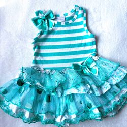 ✨12 MO TIFFANY BLUE DRESS TEAL FIRST BIRTHDAY PARTY DRESS 1ST BIRTHDAY DRESS✨