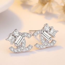 New CC Silver diamonds earrings 