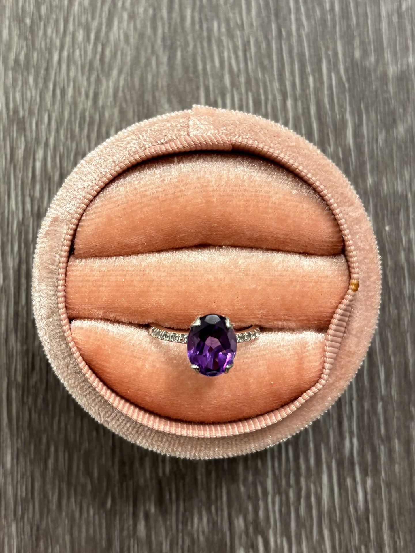 Regal Amethyst Solitaire Ring