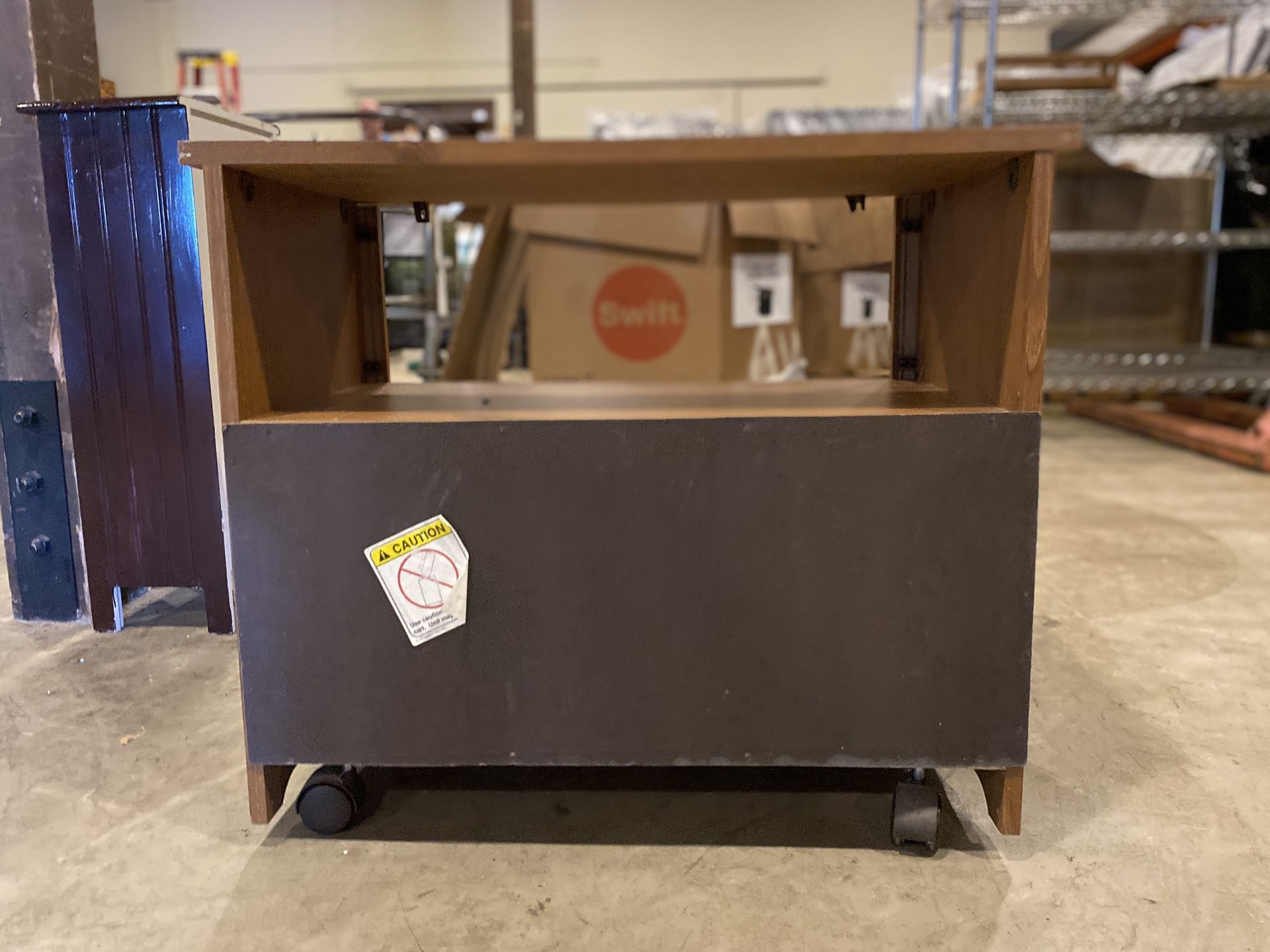 Media Stand on Wheels (Crooked Doors) for Sale in Auburn, WA OfferUp