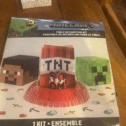 Minecraft party decor