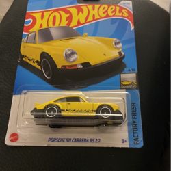 Mattel Hot Wheels Porsche 911 Carrera RS 2.7, Factory Fresh 4/10 [Yellow] 46/250