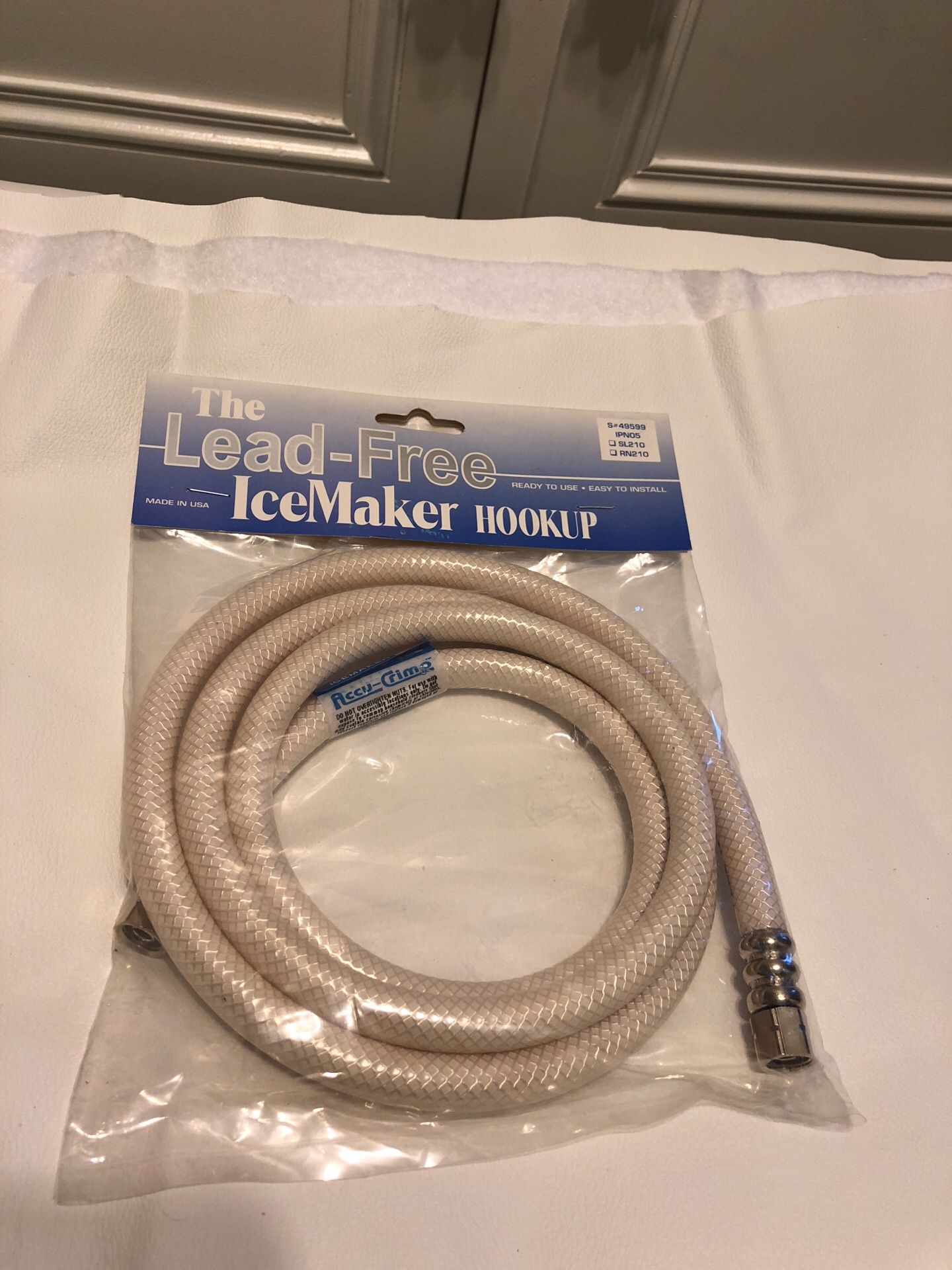 Icemaker hookup hose appliance parts line