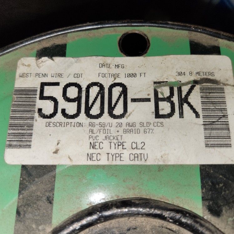 NEX TYPE CL2 CATV CABLE