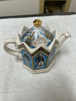 James Sadler Teapot - The Battle of Trafalgar 1805