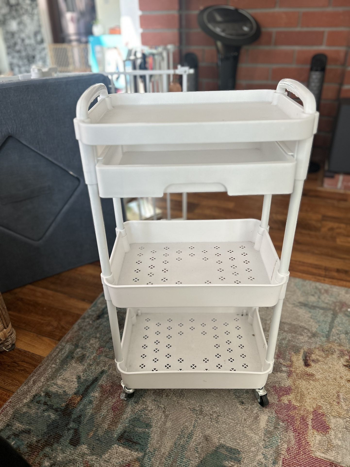 3-tier Rolling Cart With Drawer
