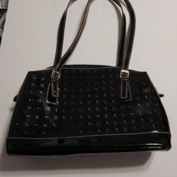 Arcadia Genuine Patent Leather Bag Made In Italy black
