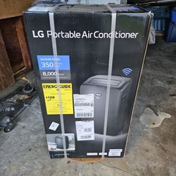 LG 8000 BTU (DOE) / (12000 ASHRAE) Portable Air Conditioners Cools 350 Sqft Easy Install & WiFi App Remote Eco-friendly, Quiet Small & Medium Room Air