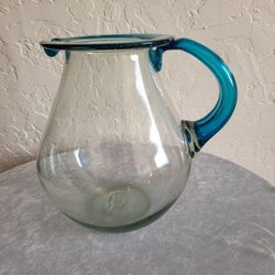 Hand Blown Mexican LG. Pitcher 