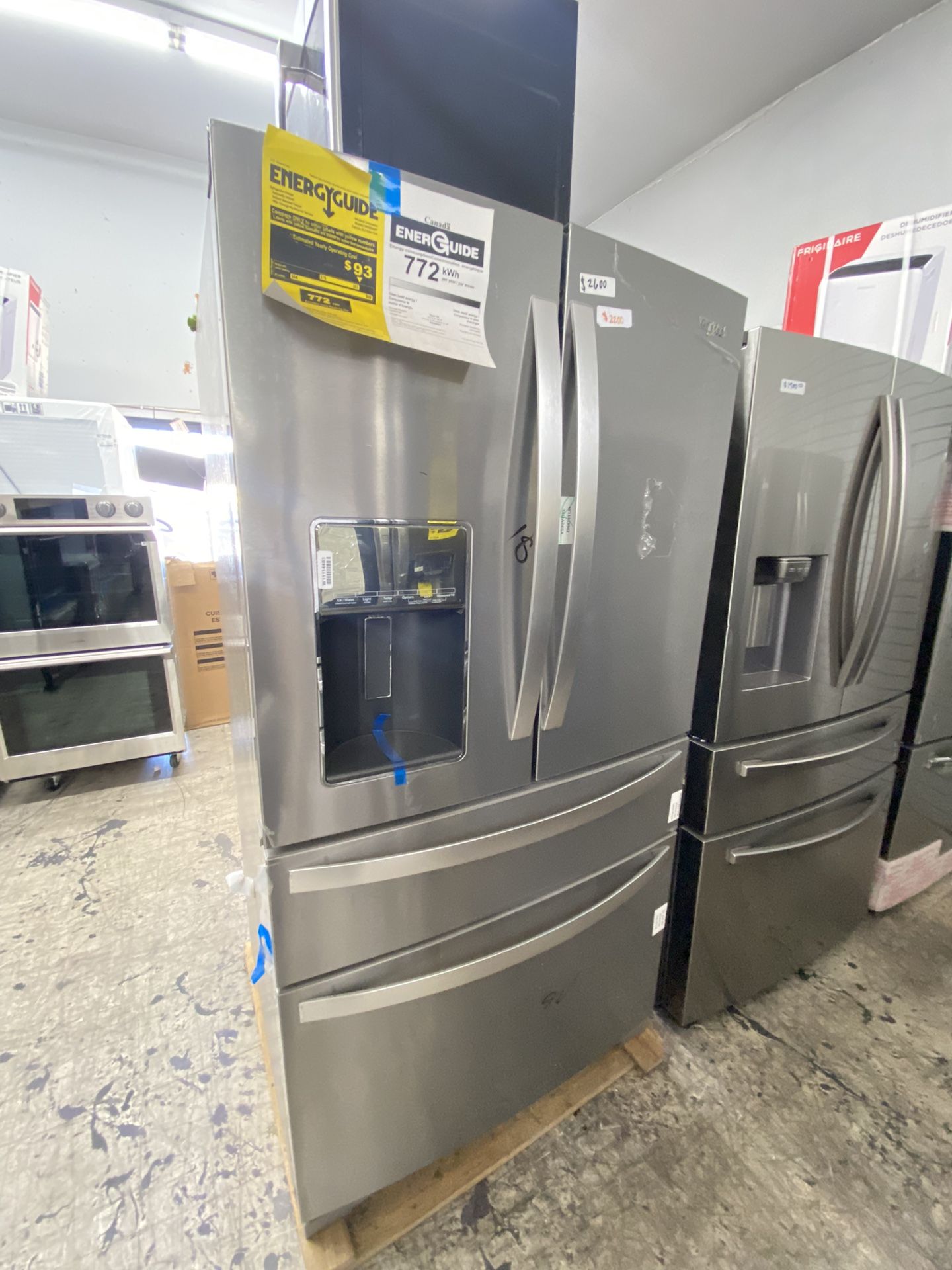 Whirlpool Stainless Steel 4 Door Refrigerator New