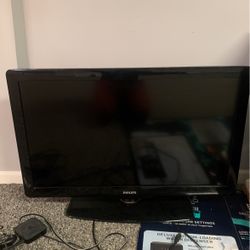 37” Philips TV With Apple TV Remote Control 