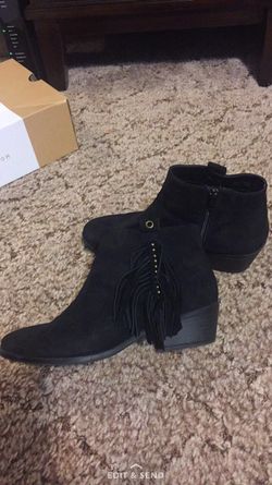 Black booties size 8