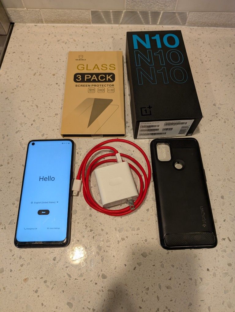 OnePlus 1+ Nord N10 5G 64gb Cell Phone T-Mobile 90hz screen
Warp charger
Mr Shield extra protection has
Spigen case
Original box and manual
Dimensi