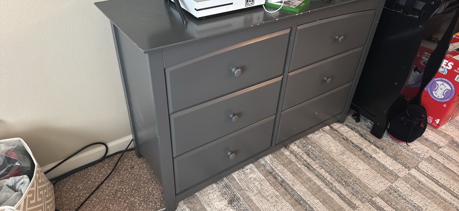 Grey Dresser 6 Drawers