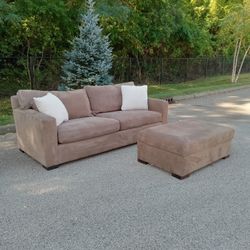 Crate & Barrel Sofa & Storage Ottoman - Free Delivery Today 