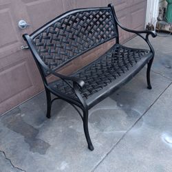 Cast Aluminum Outdoor Patio Bench 