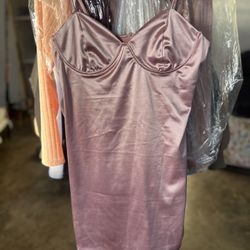 Forever21 Pink Silky Dress Size Large